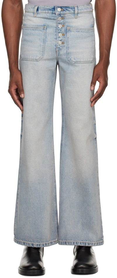 Courrèges Blue Multiflex Jeans In 7011 Ltwash