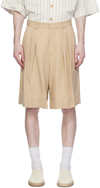 KING & TUCKFIELD TAUPE WIDE LEG SHORTS