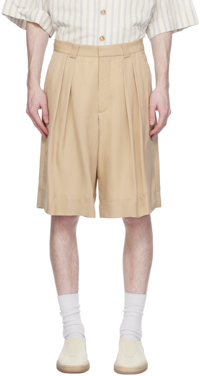 King & Tuckfield Taupe Wide Leg Shorts