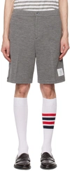 THOM BROWNE GRAY ZIP-FLY SHORTS