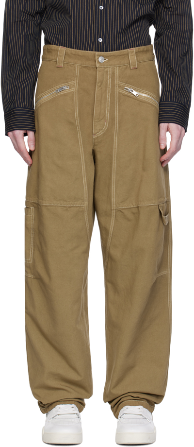 Isabel Marant Taupe Farker Trousers In Brown