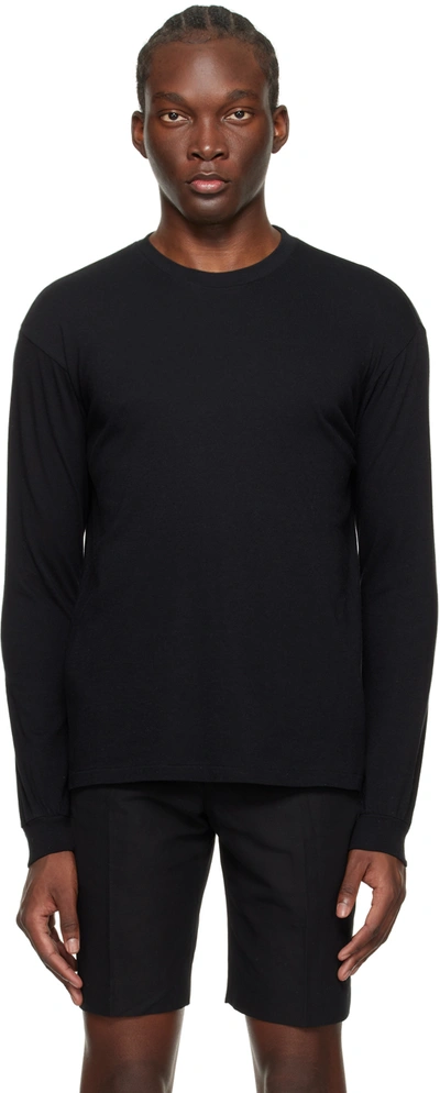 Auralee Black Seamless Long Sleeve T-shirt