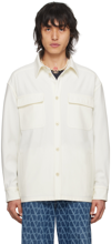 VALENTINO OFF-WHITE SPREAD COLLAR SHIRT