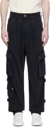 ISABEL MARANT BLACK TELORE CARGO PANTS