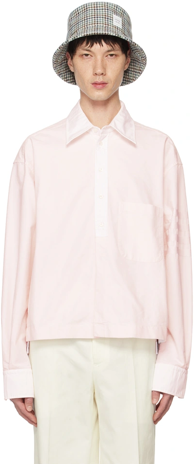Thom Browne Pink 4-bar Shirt In 680 Lt Pink
