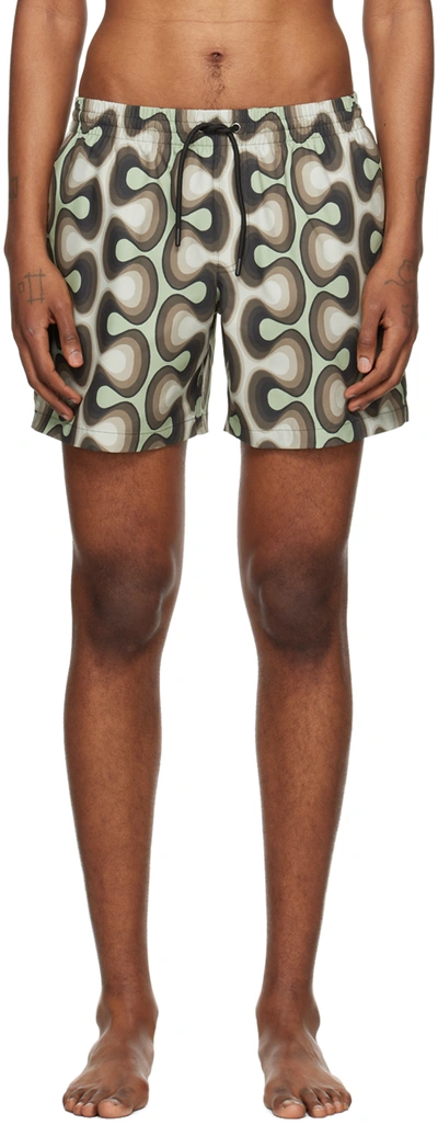 Dries Van Noten Printed Swim Shorts In Multicoloured