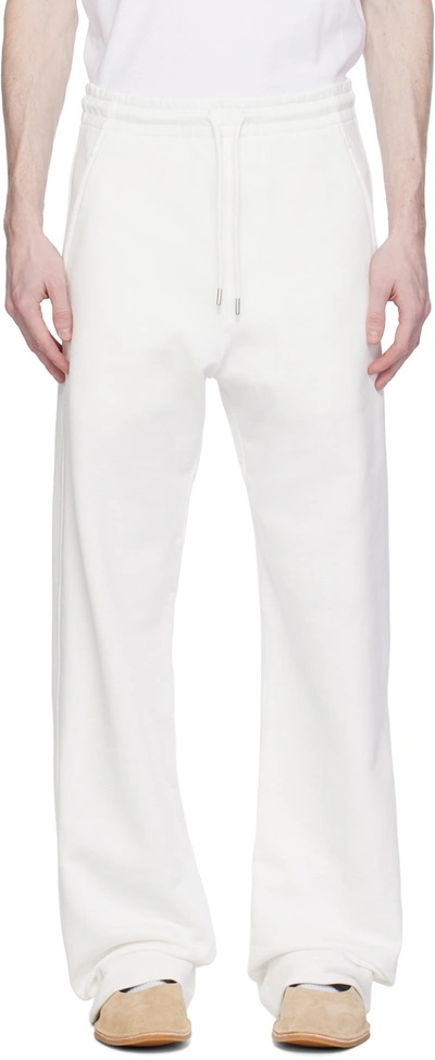 Dries Van Noten White Drawstring Sweatpants In Off White 8