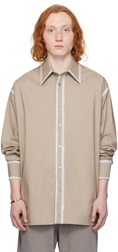 Mm6 Maison Margiela Taupe Faded Shirt In 803 Taupe