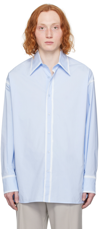 Mm6 Maison Margiela Blue Faded Shirt In 479 Light Blue