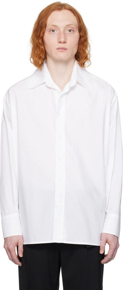 Mm6 Maison Margiela White Buttoned Shirt In 100 White