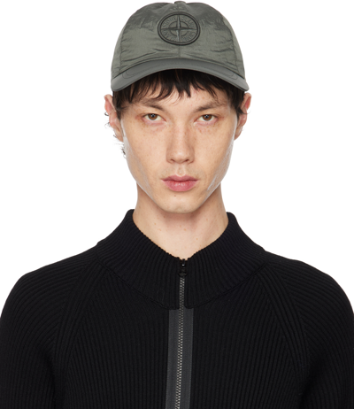 Stone Island Gray 99576 Cap In Green