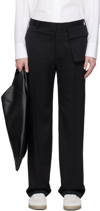 MM6 MAISON MARGIELA BLACK STRAIGHT-LEG TROUSERS