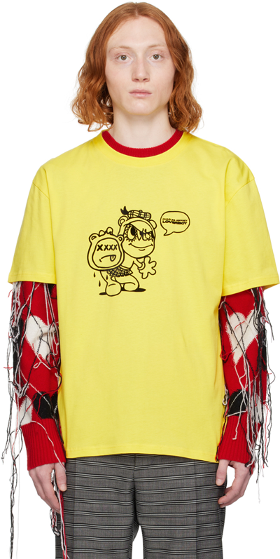 Charles Jeffrey Loverboy Yellow 90's T-shirt In Yescot