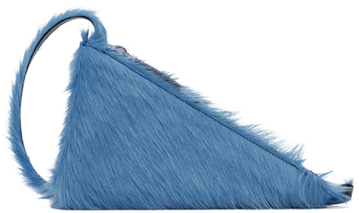 Marni Prima Triangle Shoulder Bag In Blue