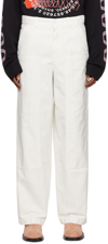 DRIES VAN NOTEN OFF-WHITE HAMMER LOOP CARGO PANTS