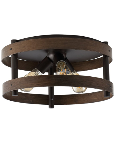 Jonathan Y Cooper Flush Mount In Brown