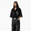 ALEXANDER WANG DRAGON HOTFIX SHIRT IN VELOUR