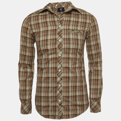 Pre-owned D & G Brad Multicolor Plaid Cotton Button Front Full Sleeve Shirt S