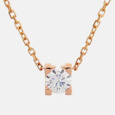 Pre-owned Cartier 18k Rose Gold Diamond Necklace