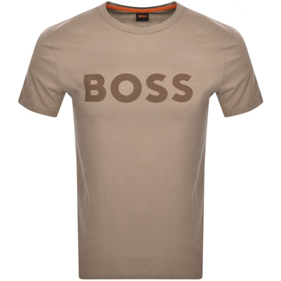Boss Casual Boss Thinking 1 Logo T Shirt Brown
