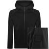 Hugo Boss Softshell Jacket With Knitted Details In Black
