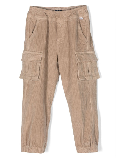 Il Gufo Kids' Cargo-pockets Corduroy Trousers In Neutrals