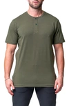 Maceoo Men's Core Henley Shirt In Green