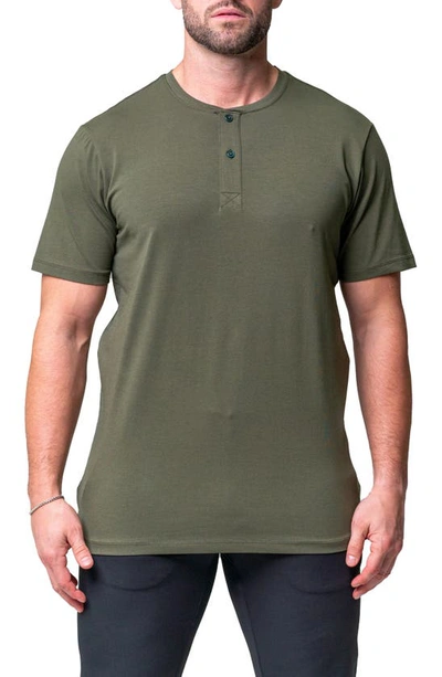 Maceoo Men's Core Henley Shirt In Green