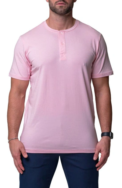 Maceoo Men's Core Henley Shirt In Pink