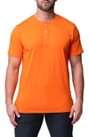 Maceoo Men's Core Henley Shirt In Orange