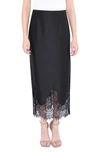 Wayf Venice Lace Trim Slip Skirt In Black
