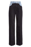 Victoria Beckham Julia Denim Straight-leg Jeans In Contrast Wash