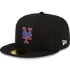 NEW ERA YOUTH NEW ERA  BLACK NEW YORK METS AUTHENTIC COLLECTION ALTERNATE ON-FIELD 59FIFTY FITTED HAT