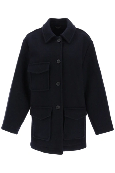 Totême Toteme Felt Cargo Jacket Grey