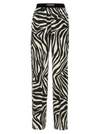 Tom Ford Zebra-print Silk-blend Satin Straight-leg Pants In White/black