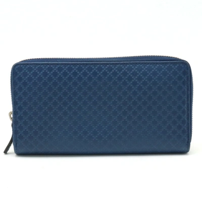 Gucci Diamante Blue Leather Wallet  ()