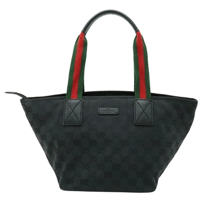 Gucci Sherry Black Canvas Tote Bag ()