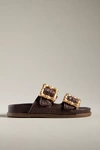 SCHUTZ ENOLA WOVEN SLIDE SANDALS