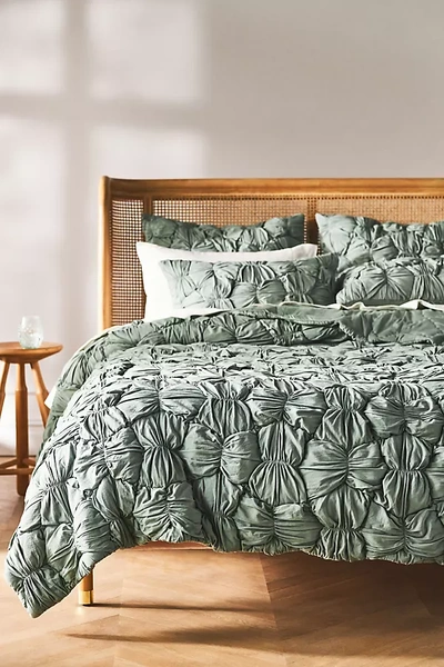 Anthropologie Constance Cloud Jersey Quilt In Green
