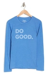 Cotopaxi Do Good Organic Cotton Blend Long Sleeve T-shirt In Lupine