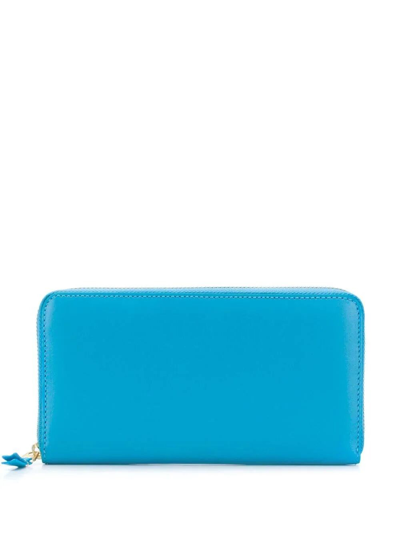 Comme Des Garçons Zip-around Wallet In Blue