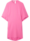 Stella Mccartney Oversize Sleeves Round Neckline Dress In Pink & Purple