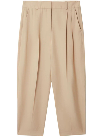 Stella Mccartney Tapered Leg Tailored Trousers In Sand