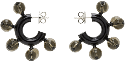 Hugo Kreit Black Big Bang Hoop Earrings