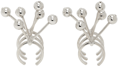 Hugo Kreit Silver Wishbone Ring Set In Metallic