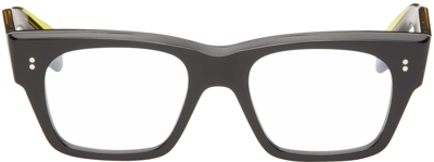 Cutler And Gross Black & Yellow 9690 Square Glasses In Black On Yellow