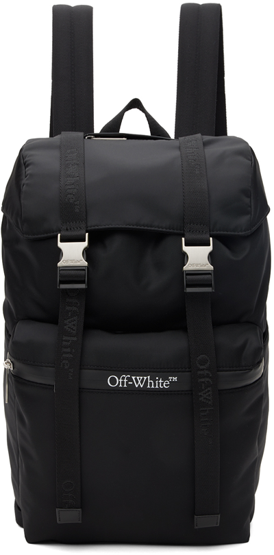 Off-white Black Outdoor Flap Backpack In Black No