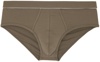 ZEGNA TAUPE PIPING BRIEFS