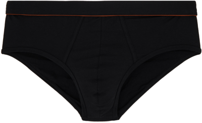 Zegna Black Seacell Briefs In 001 - Nero Unito