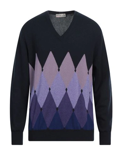 Ballantyne Man Sweater Midnight Blue Size 46 Cashmere